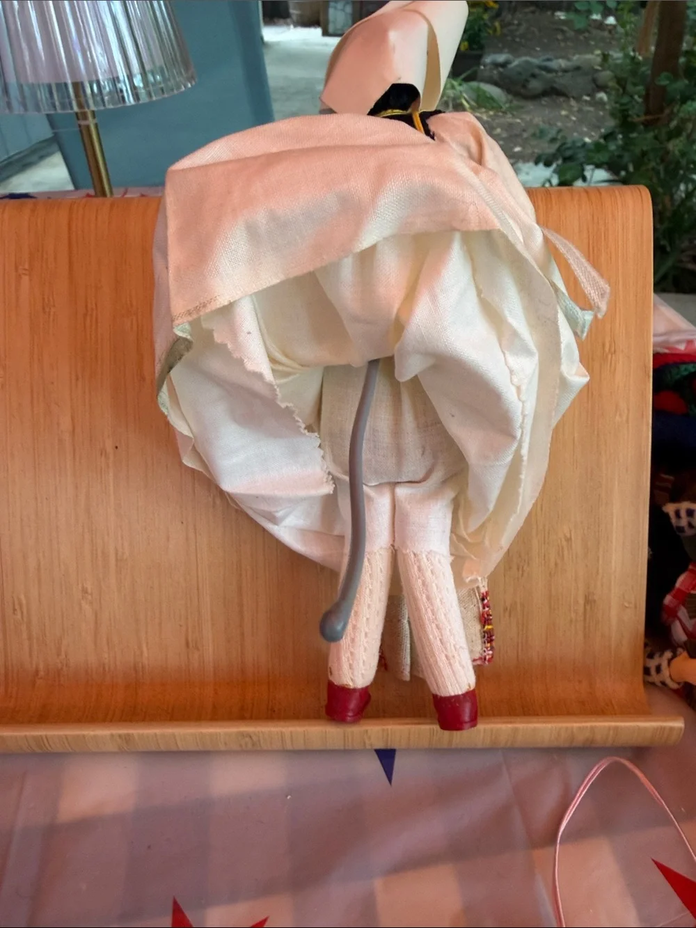 Traditional Folk Doll in Red & Cream Costume